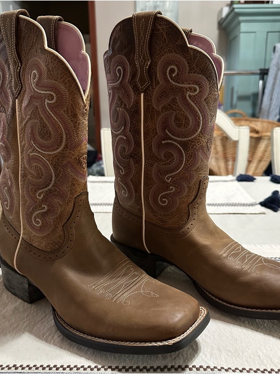 Ariat Shoes - #40 - Ariat QuickDraw Women’s Western Boots-Badland Brown Leather-9.5B- LIKE NEW